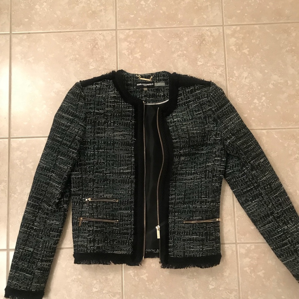 Karl Lagerfeld black/green jacket